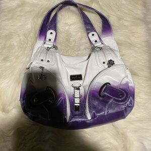 Stylish Purple and White Women's Bag